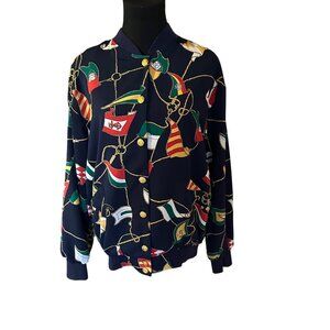 Alfred Dunner vintage anchor nautical blue red yellow size 10 jacket